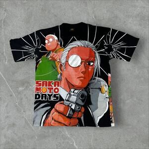 Sakamoto Days Anime AOP Size XL Manga All Over Print Taro RARE T-Shirt